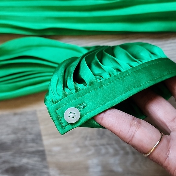 A.L.C. GREEN PLEATED DRESS - Picture 5 of 13